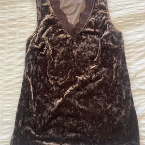 Brown Velvet Top